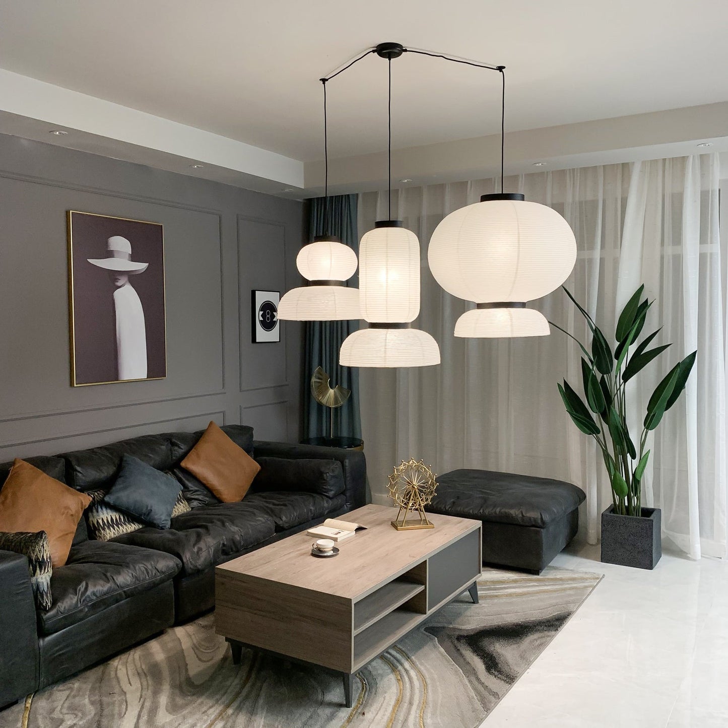 Rice Paper Lantern Pendant Lamp