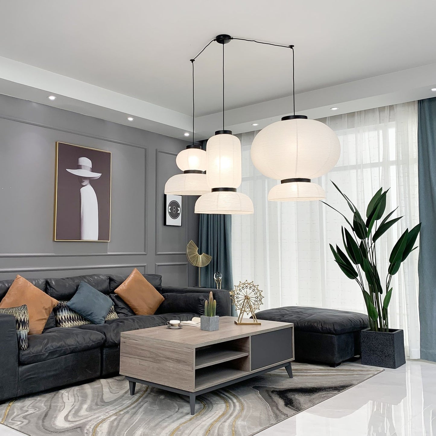 Rice Paper Lantern Pendant Lamp