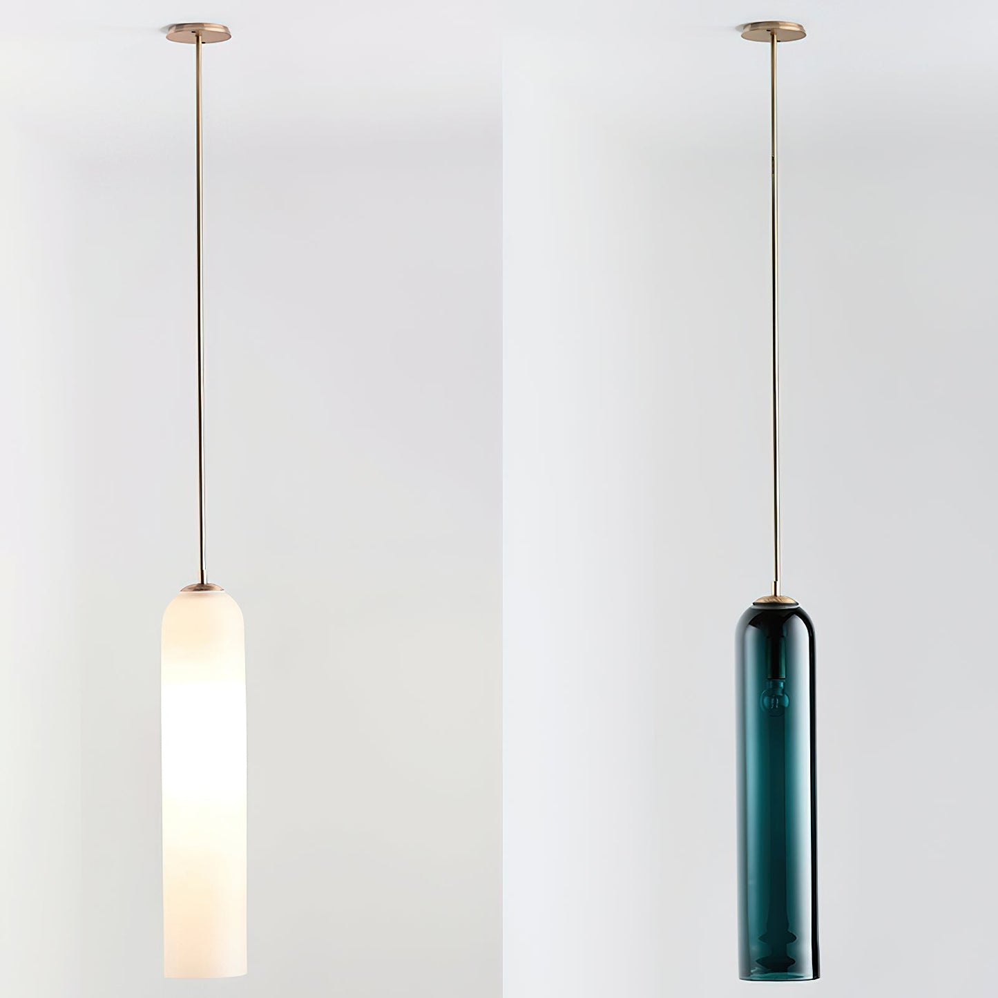 Long Tube Glass Pendant Light