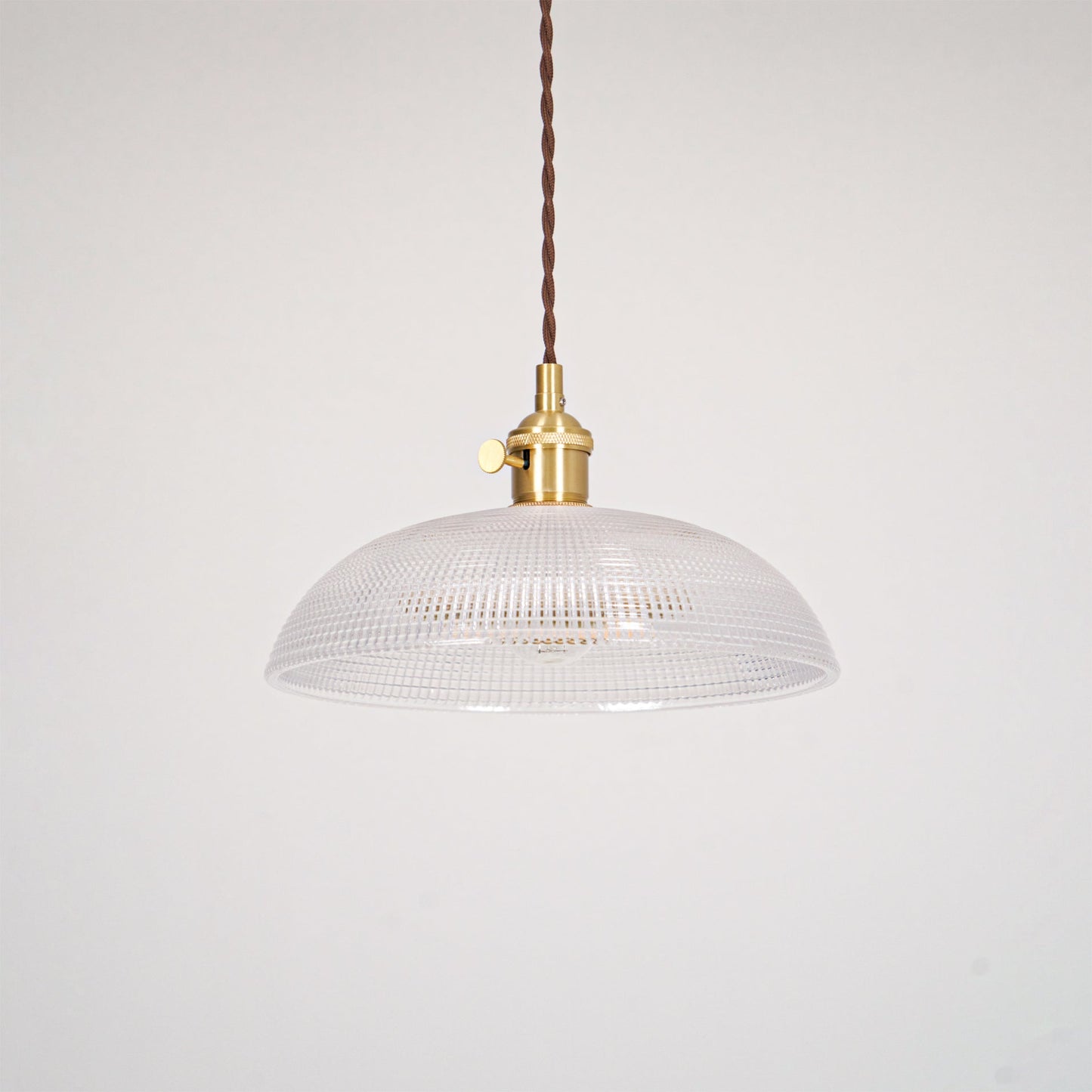 Ribbed Spiral Pendant Light