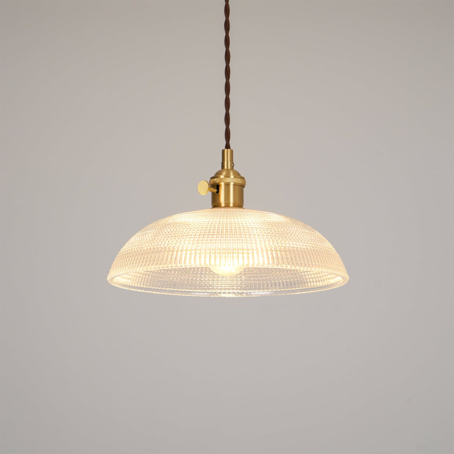 Ribbed Spiral Pendant Light