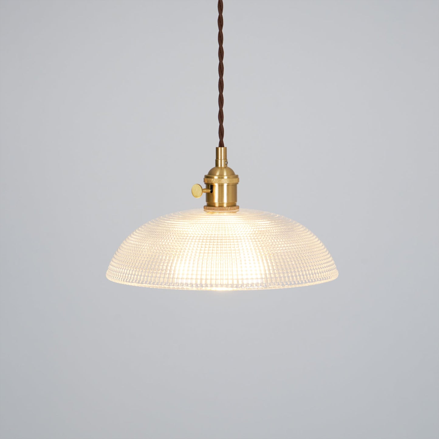Ribbed Spiral Pendant Light