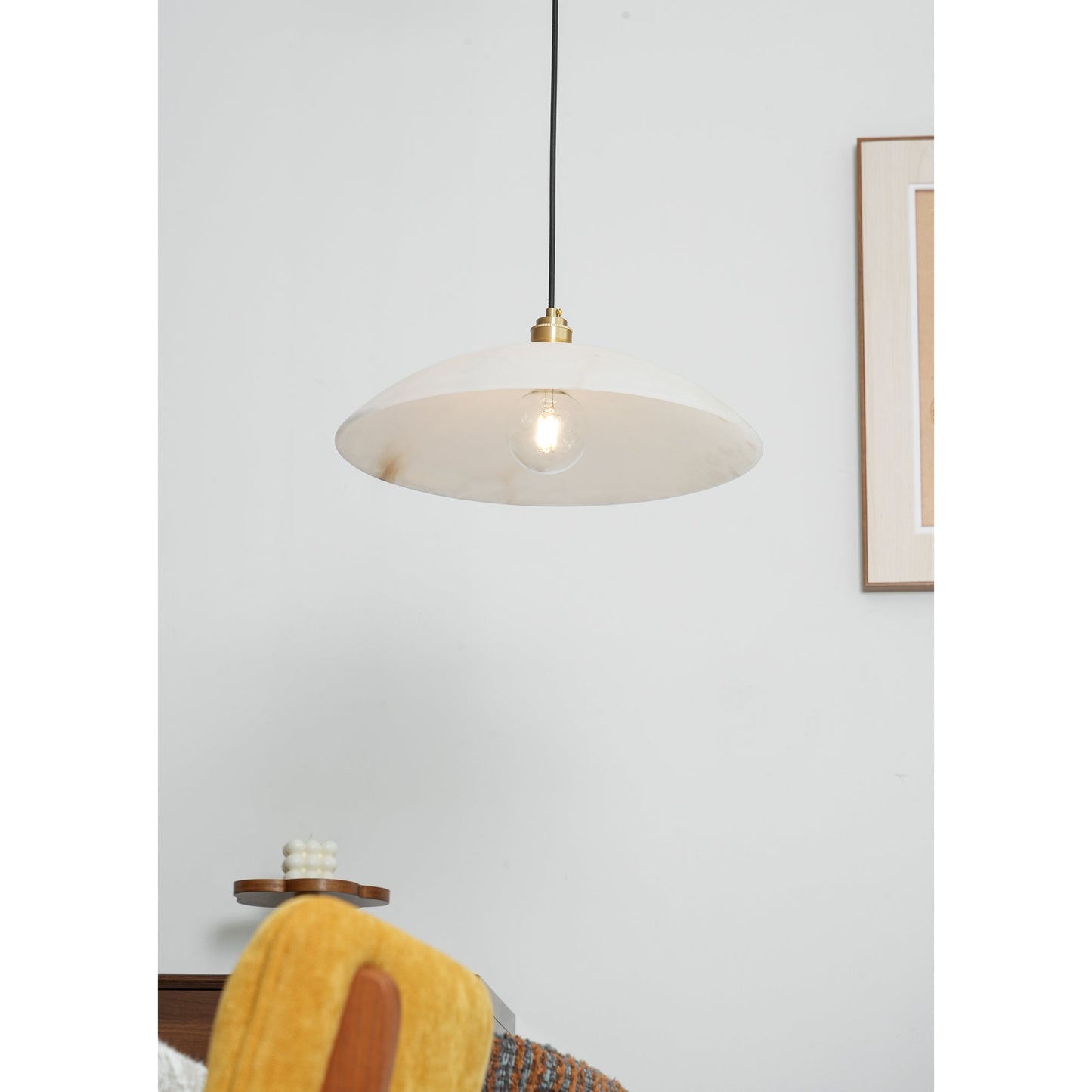 Alabaster Dome Pendant Lamp