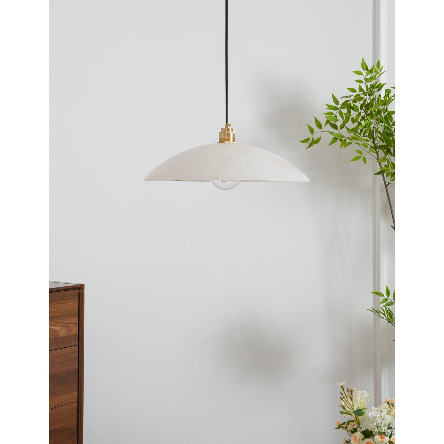 Alabaster Dome Pendant Lamp