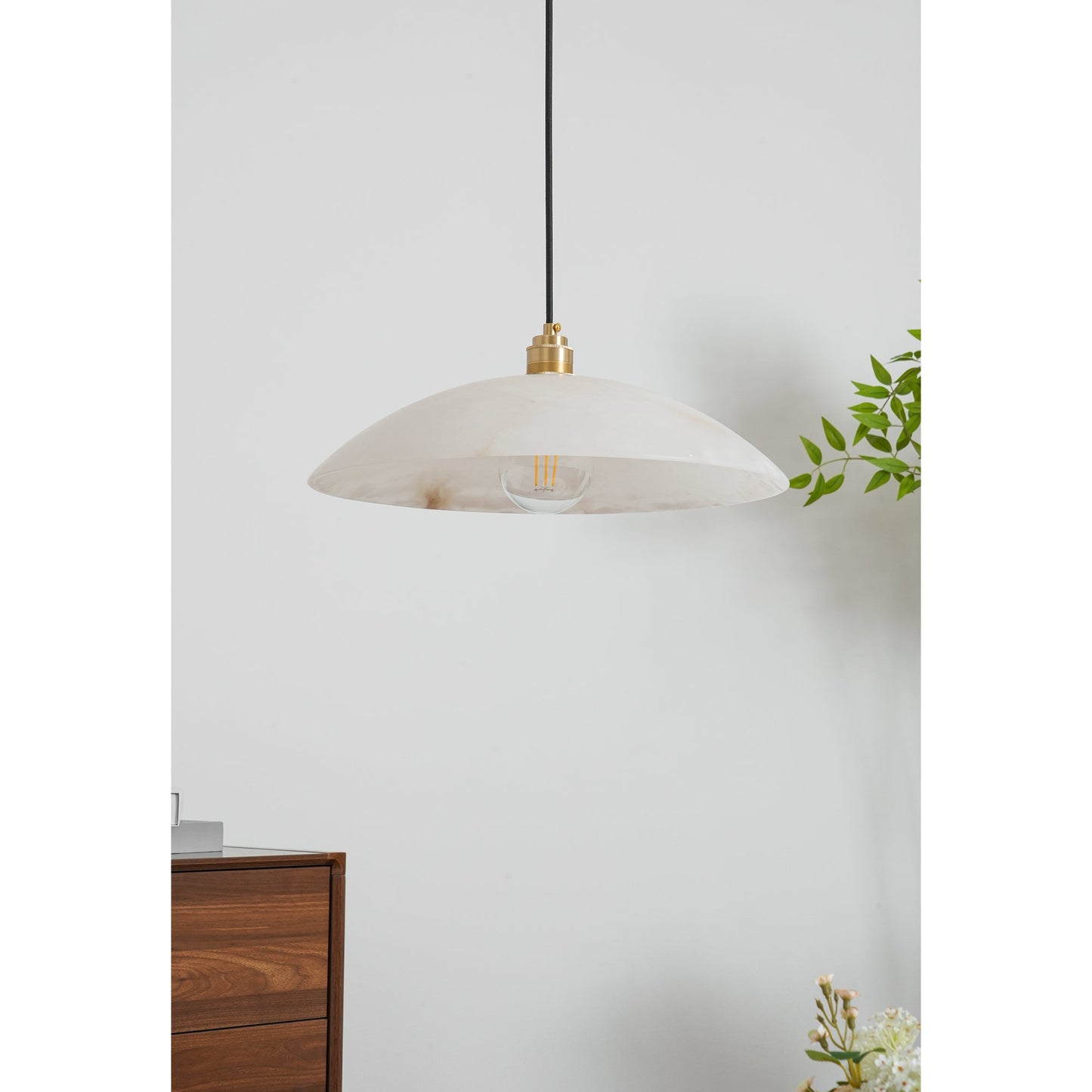 Alabaster Dome Pendant Lamp