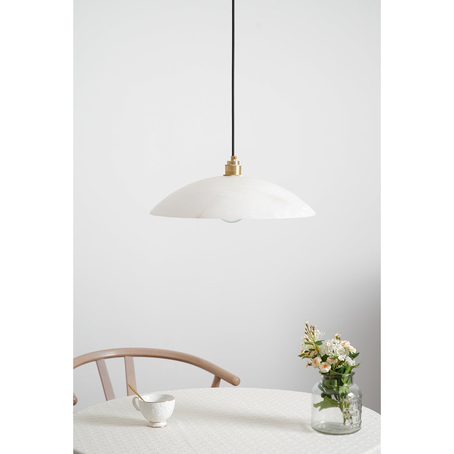 Alabaster Dome Pendant Lamp