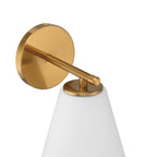 Carlisle Vanity Wall Sconce, Brushed Brass with Opal Glass