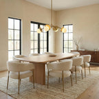 Levi 4 Globe Chandelier 26", Aged Brass