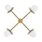 Levi 4 Globe Chandelier 26", Aged Brass