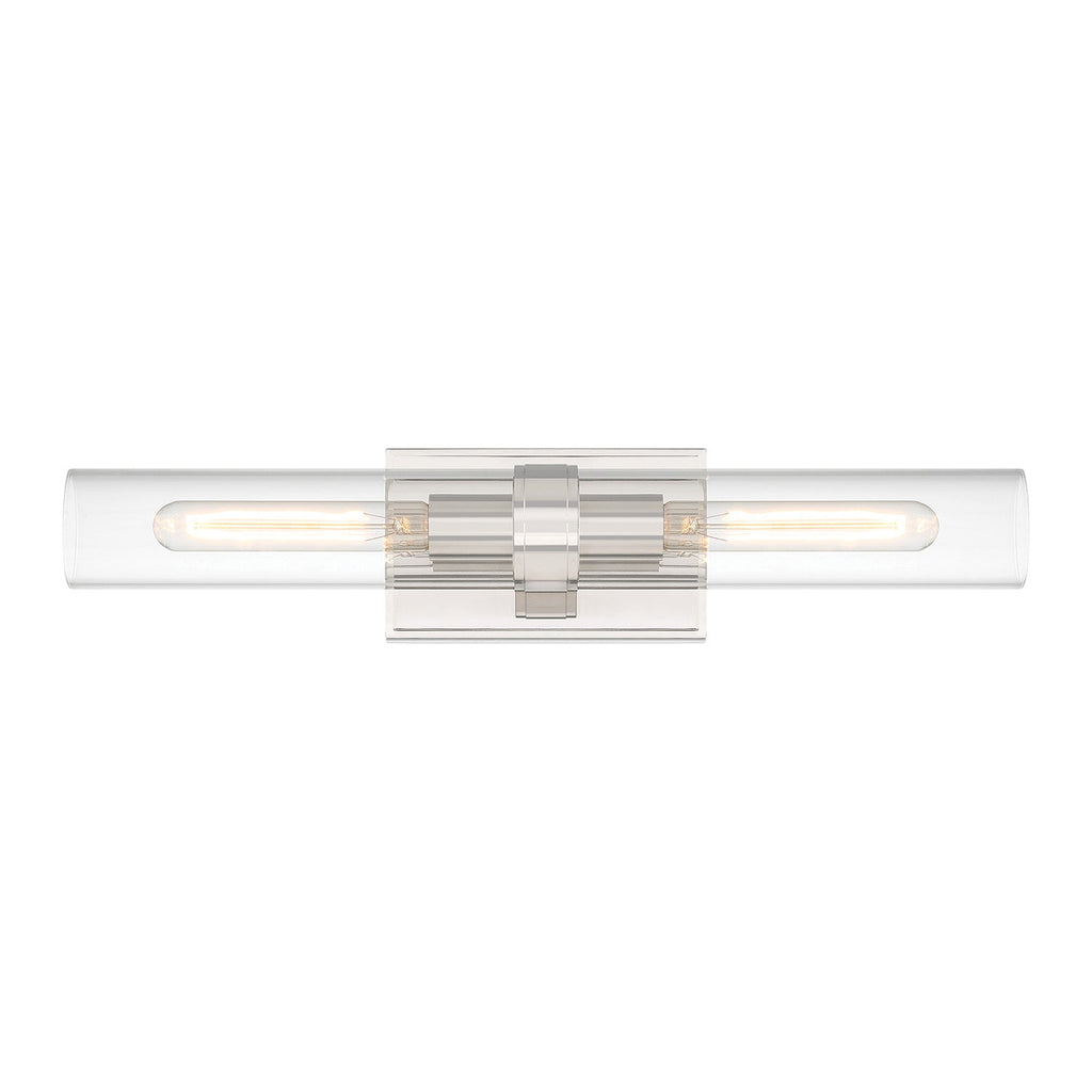 Sutton 2 Light Wall Sconce, Polished Nickel