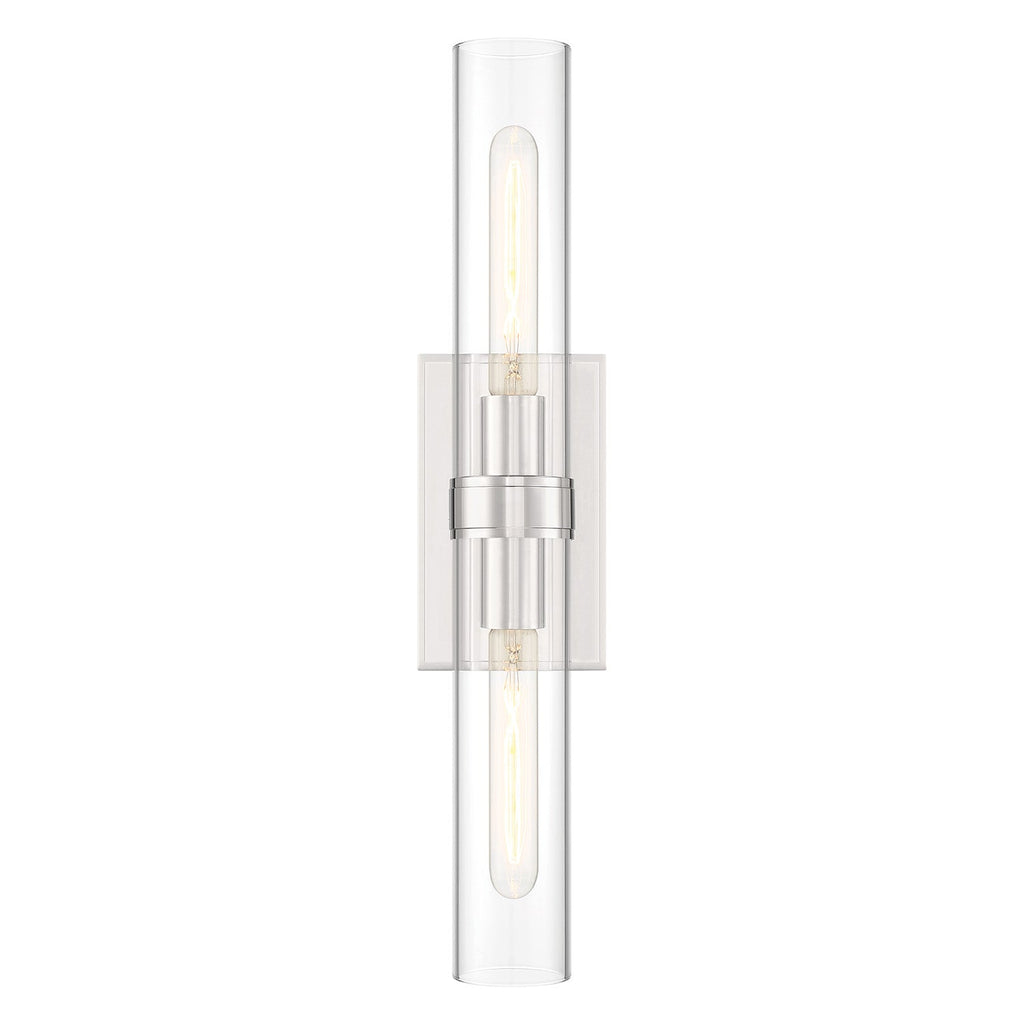 Sutton 2 Light Wall Sconce, Polished Nickel