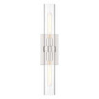 Sutton 2 Light Wall Sconce, Polished Nickel