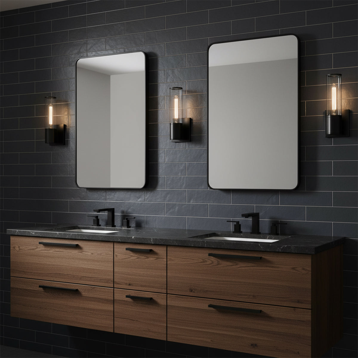Lea Wall Sconce, Matte Black