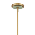 Banks 5 Light Chandelier 28", Sage Green and Brass