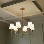 Alice 6 Light Chandelier 32", Antique Gold