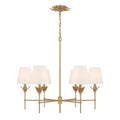 Alice 6 Light Chandelier 32", Antique Gold