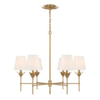 Alice 6 Light Chandelier 32", Antique Gold