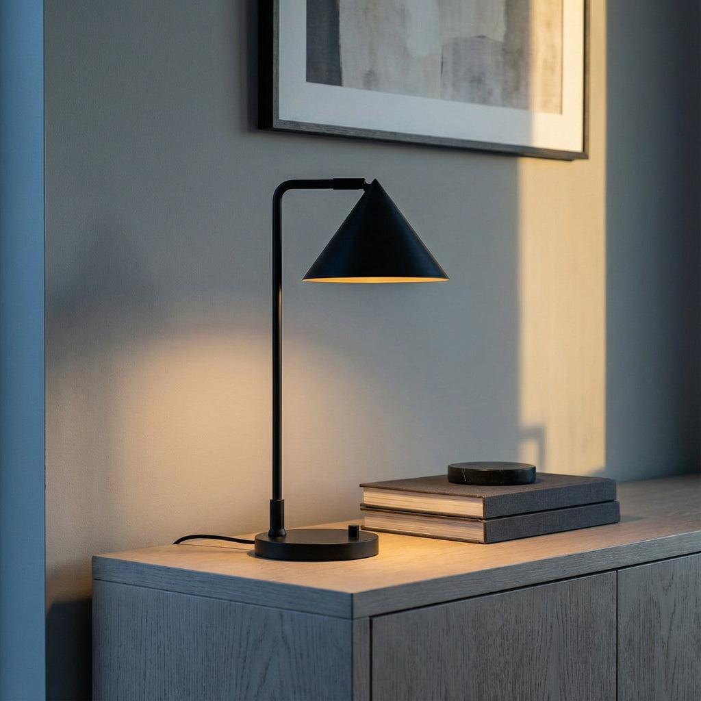 Juno Table Lamp, Matte Black