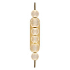 Evelyn Curved Arm LED Wall Sconce 28", Natural Brass