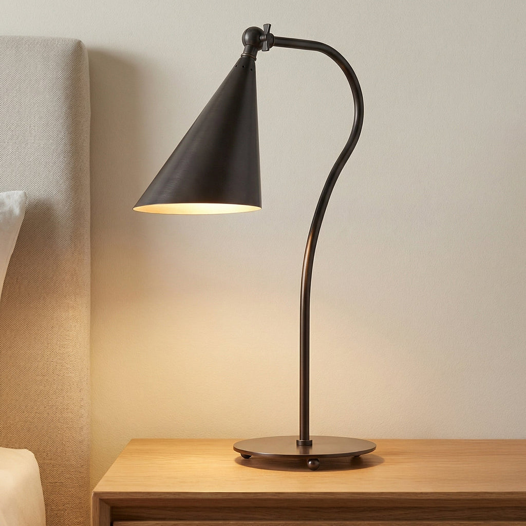 Faye Adjustable Table Lamp, Old Bronze