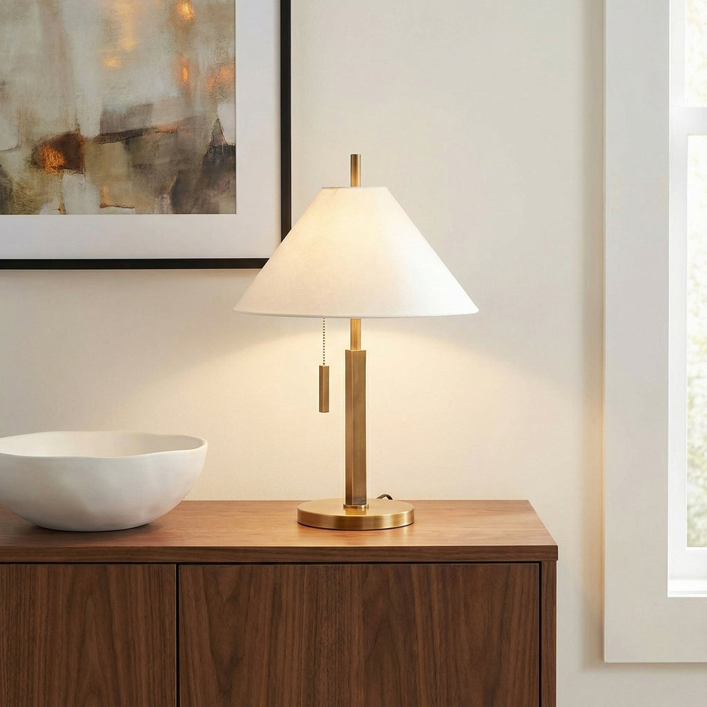Ennie Table Lamp, Vintage Brass