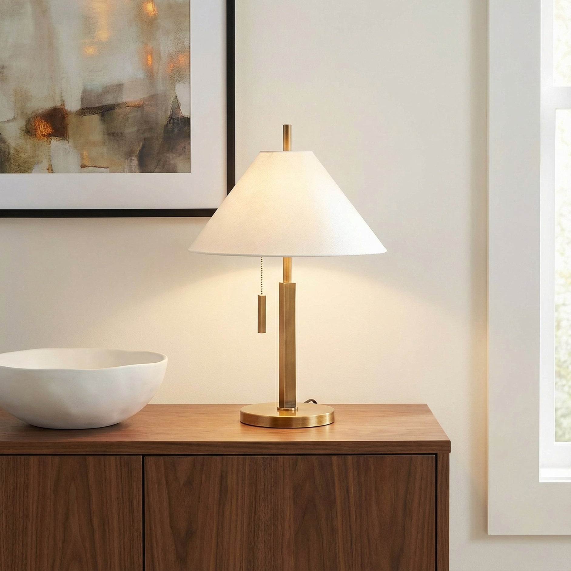 Ennie Table Lamp, Vintage Brass