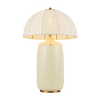 Trudy Table Lamp, Cream with Brass Accents
