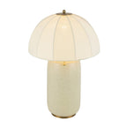 Trudy Table Lamp, Cream with Brass Accents