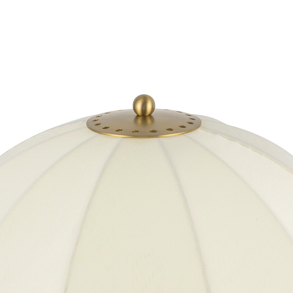 Trudy Table Lamp, Cream with Brass Accents