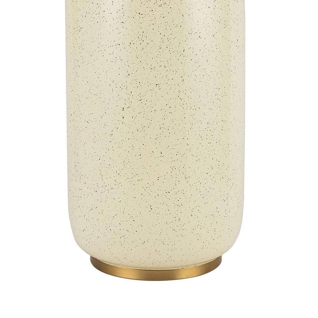 Trudy Table Lamp, Cream with Brass Accents
