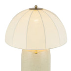 Trudy Table Lamp, Cream with Brass Accents