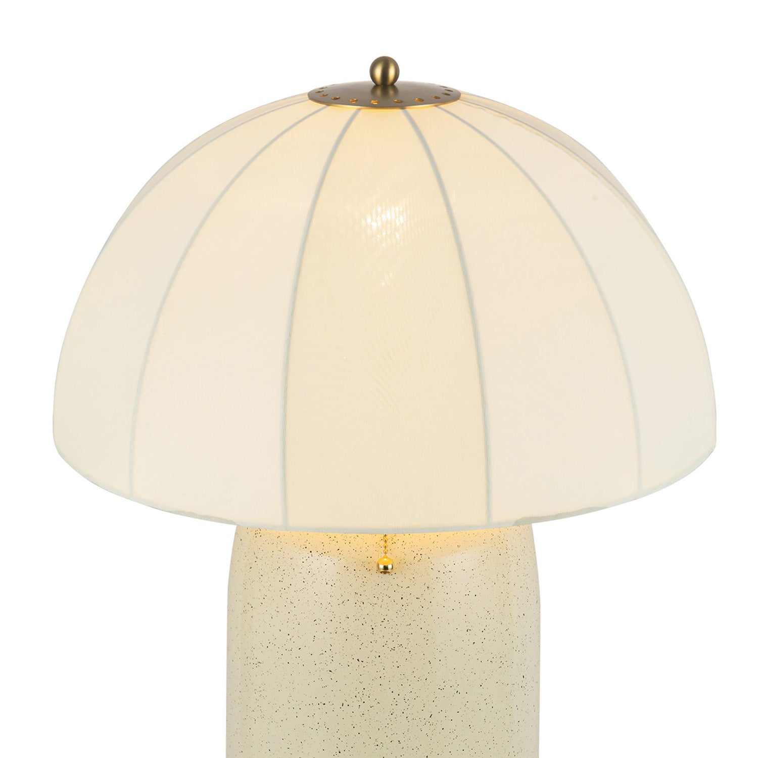 Trudy Table Lamp, Cream with Brass Accents