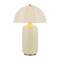 Trudy Table Lamp, Cream with Brass Accents