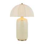 Trudy Table Lamp, Cream with Brass Accents