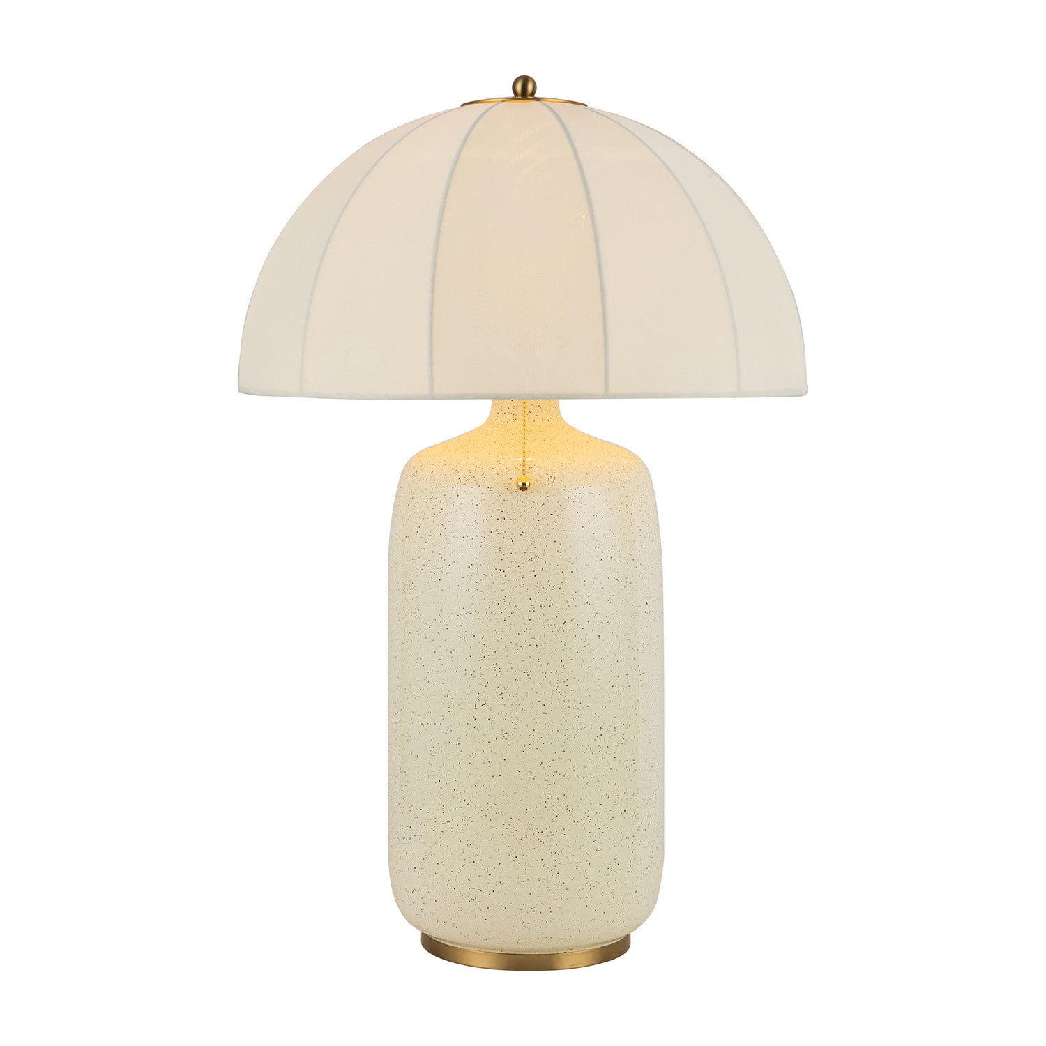Trudy Table Lamp, Cream with Brass Accents