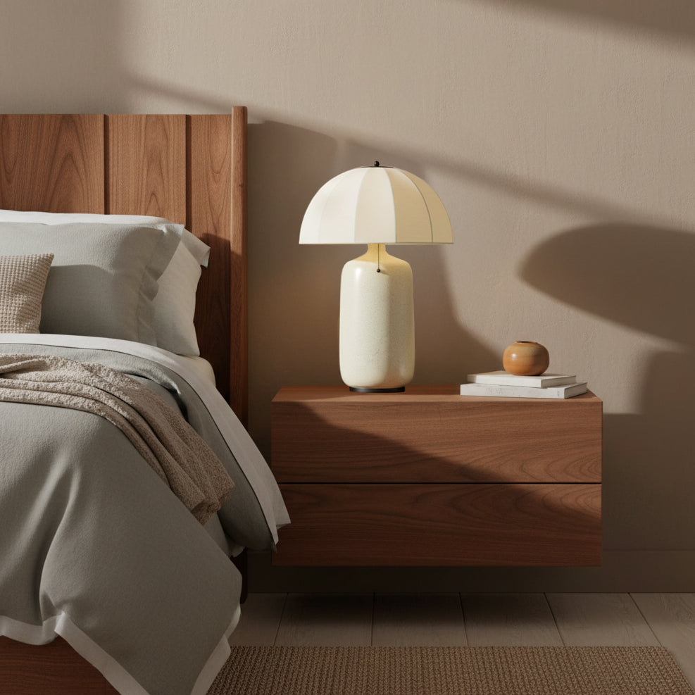 Trudy Table Lamp, Cream with Black Accents
