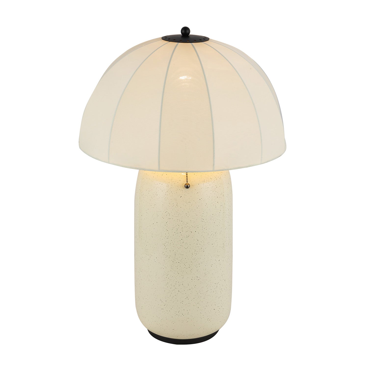 Trudy Table Lamp, Cream with Black Accents