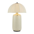 Trudy Table Lamp, Cream with Black Accents