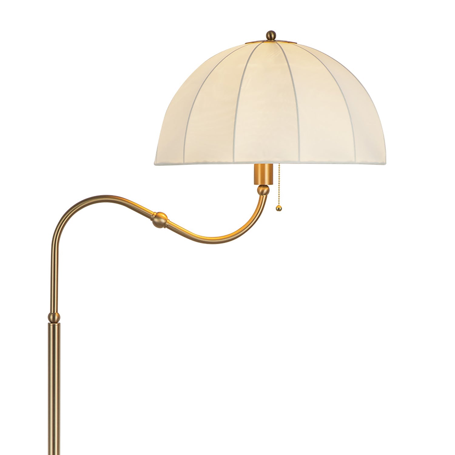 Trudy Floor Lamp 68", Brushed Brass