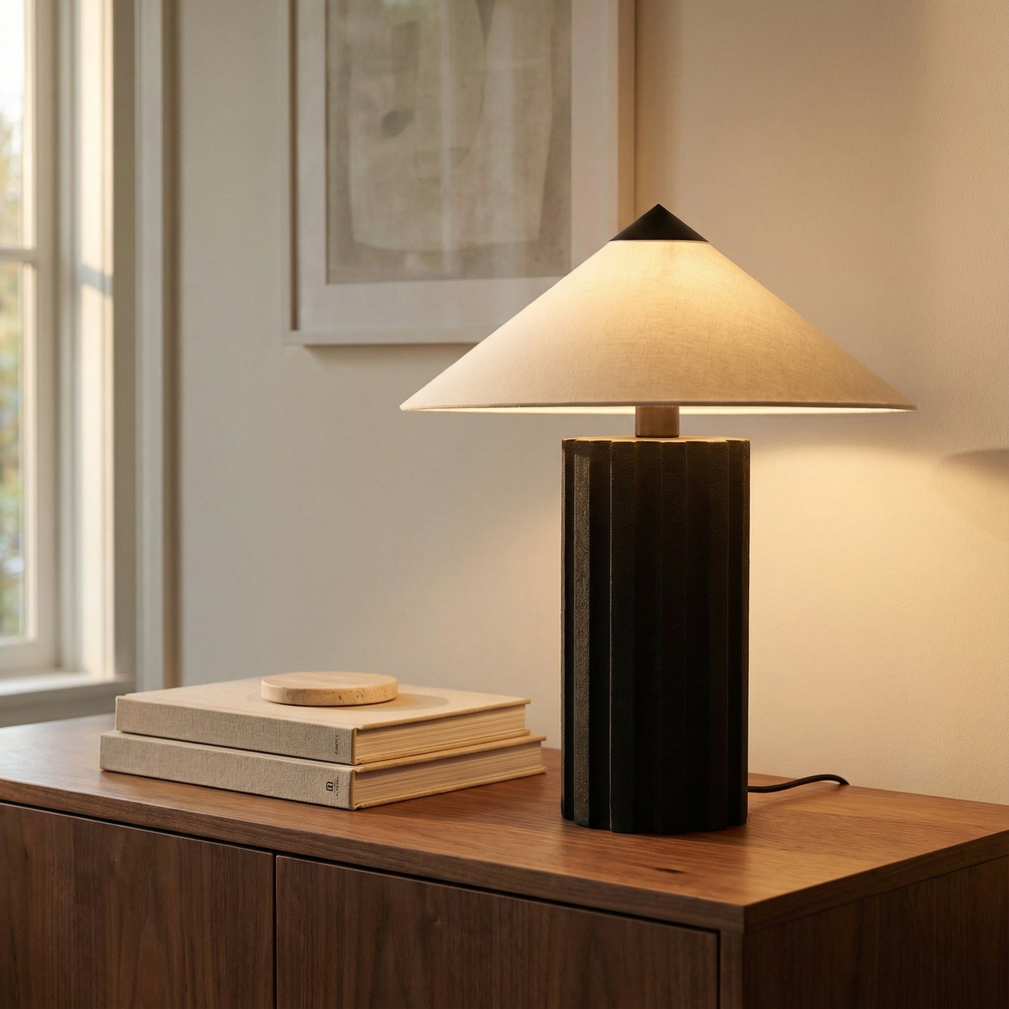 Lee Table Lamp, Textured Black