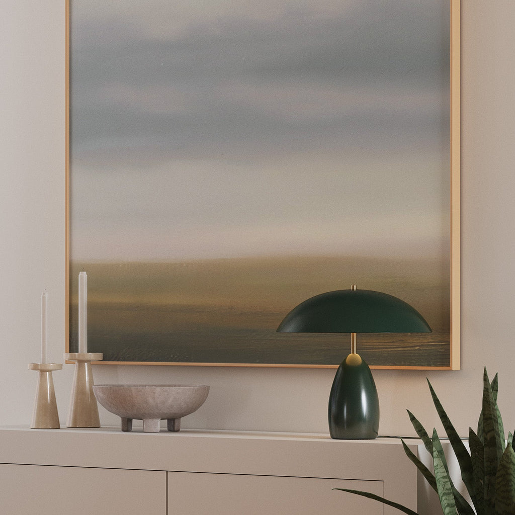 Aubrey LED Table Lamp, Hunter Green