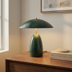 Aubrey LED Table Lamp, Hunter Green
