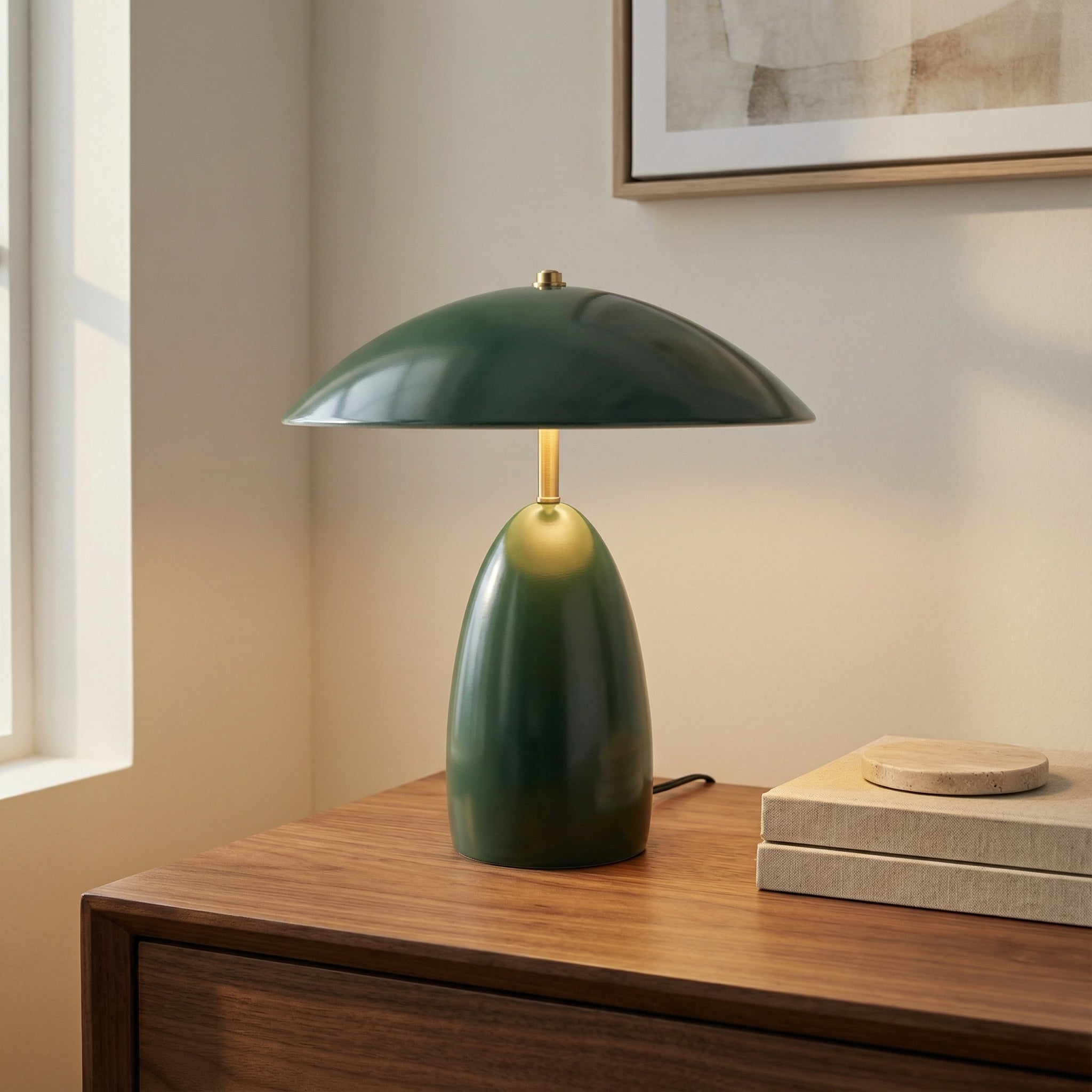 Aubrey LED Table Lamp, Hunter Green