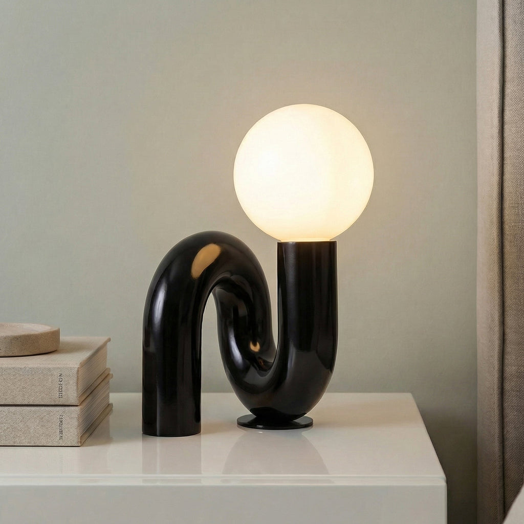 Mimi Petit Table Lamp, Glossy Black