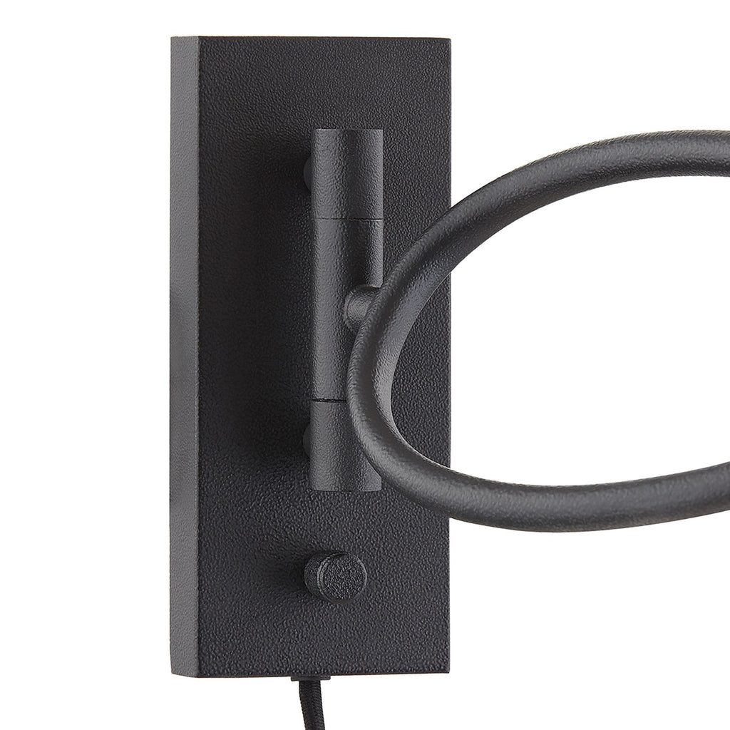 Odin Plug-In Wall Sconce 15", Forged Iron