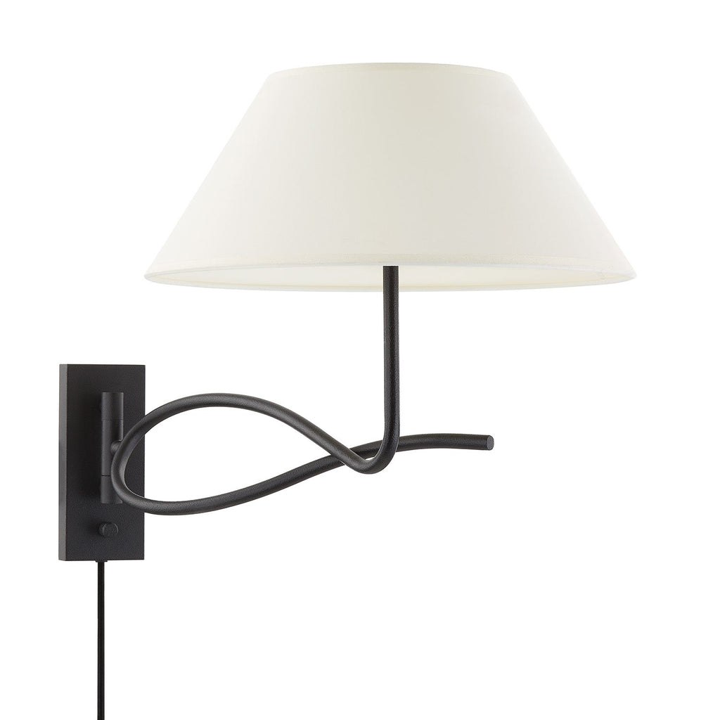 Odin Plug-In Wall Sconce 15", Forged Iron