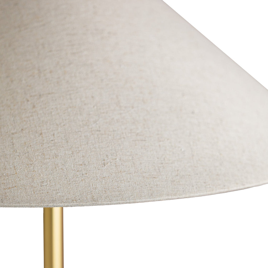 Tessa Table Lamp, Textured Beige with Aged Brass