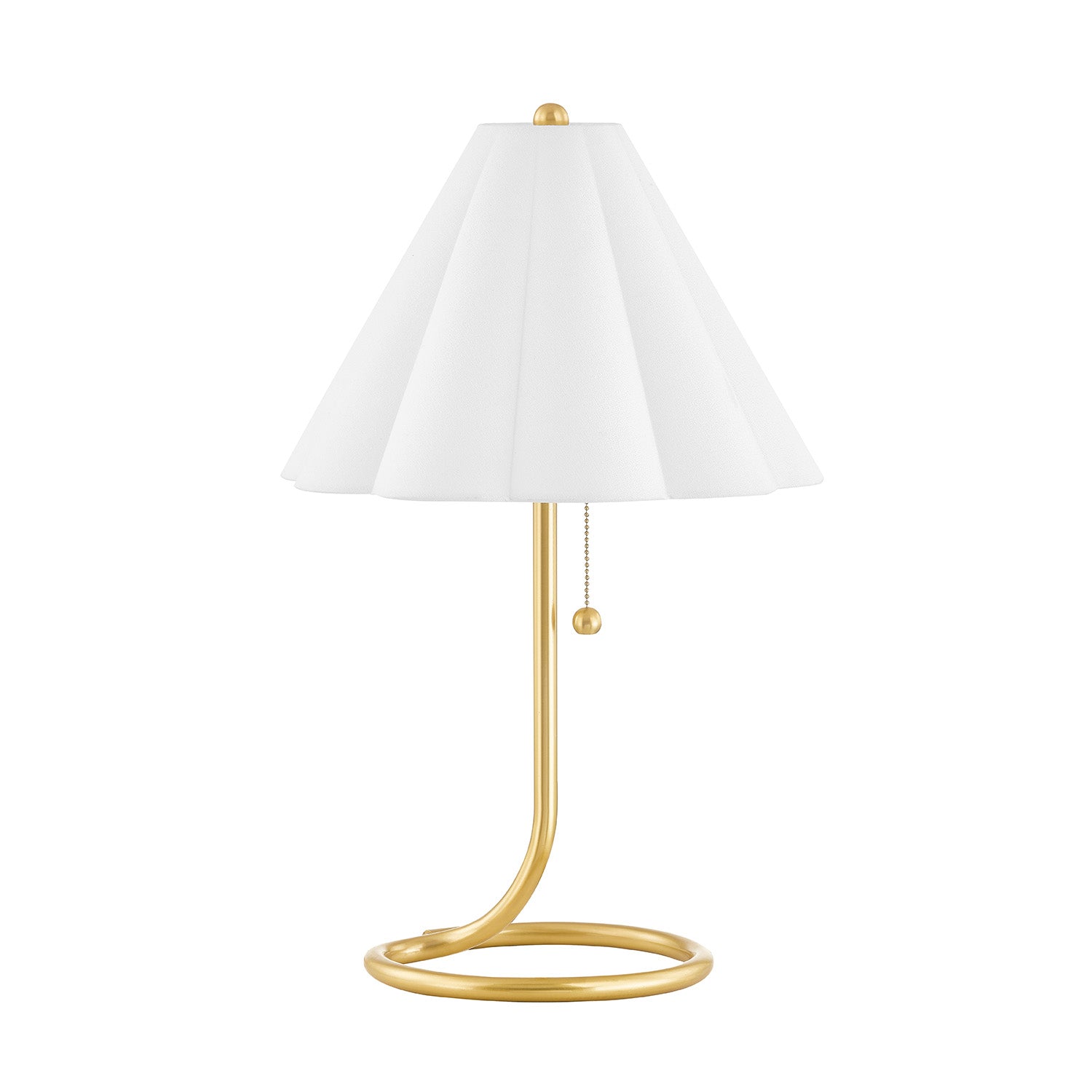 Nina Table Lamp, Aged Brass