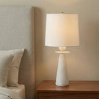 Juliet Table Lamp, Alabaster with Brass Accents