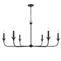Harper 6 Light Chandelier 49", Matte Black